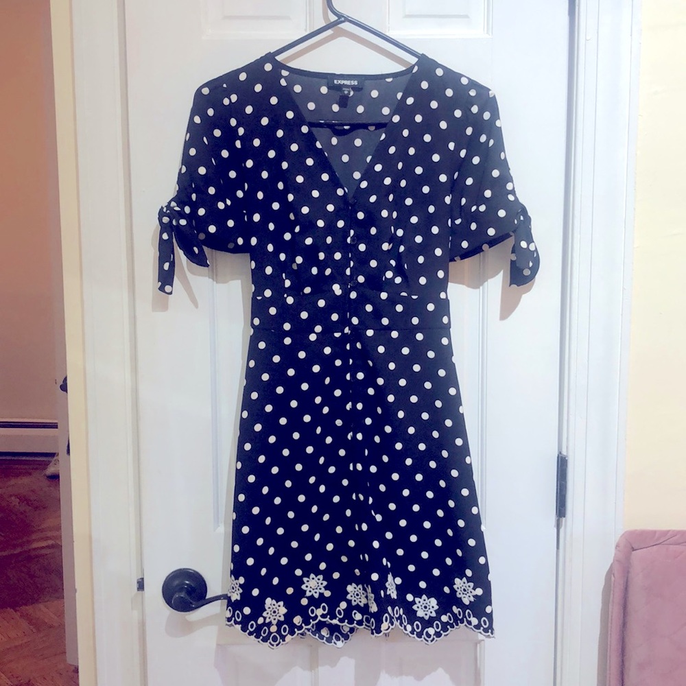 Express polka dot dress
